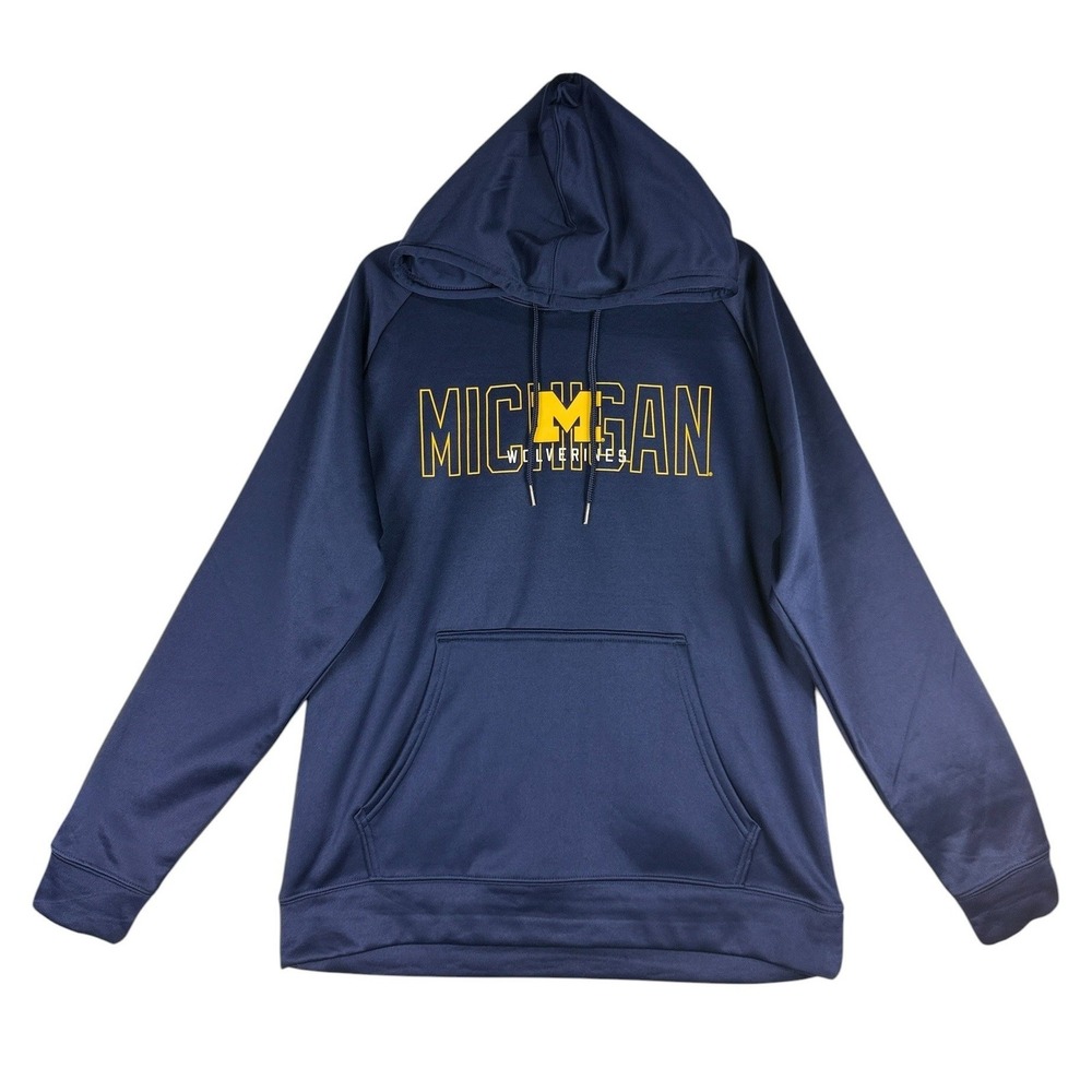 Rivalry Threads Michigan Wolverines Navy Blue Performance Hoodie Mens Medium NWT